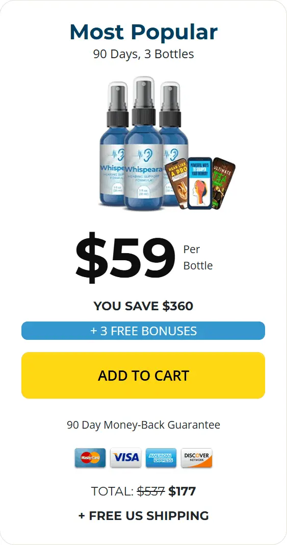 Whispeara 3 bottle pricing