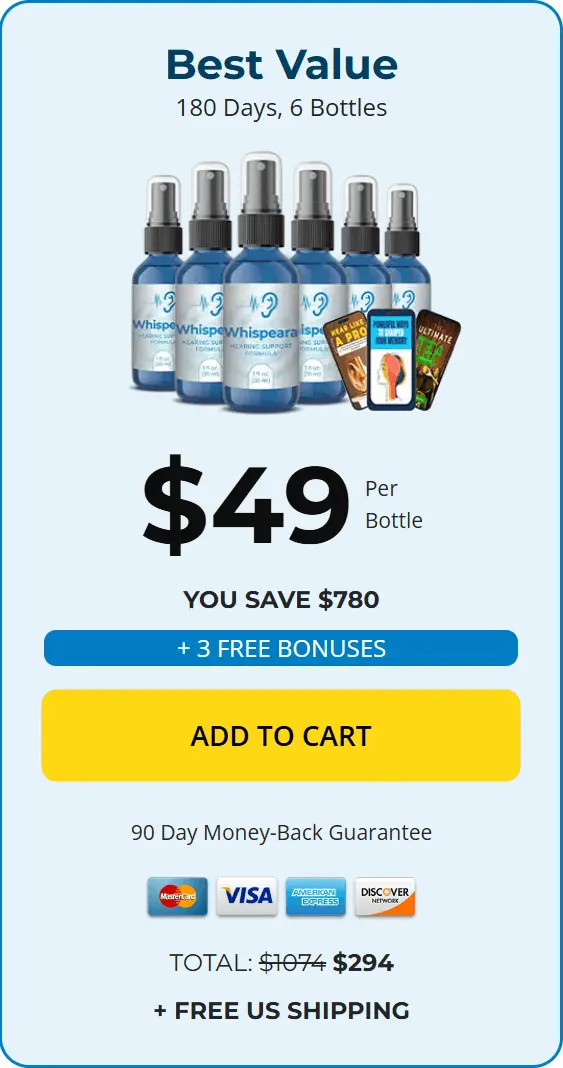 Whispeara 6 bottle pricing